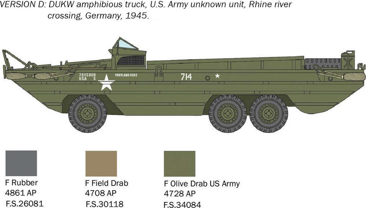 Italeri - D-Day - Dukw Amphibious Truck Byggesæt - 1 72 - 7022S