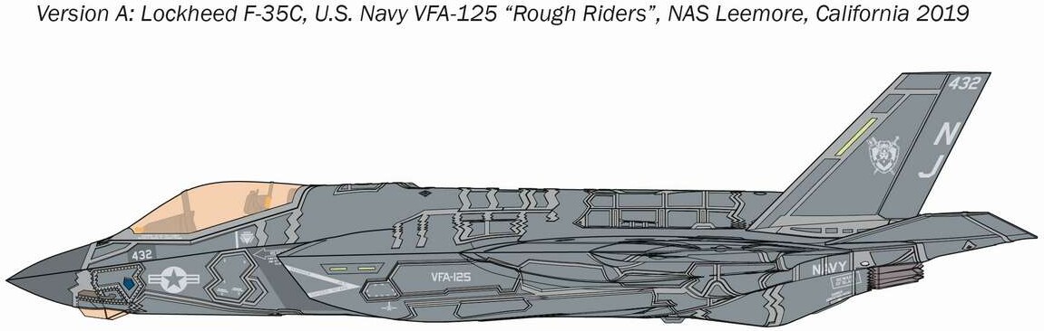 Italeri - F-35C Lightning Ii Model Fly Byggesæt - 1 72 - 1469