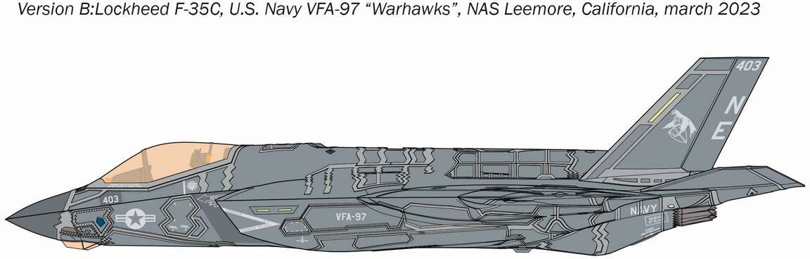 Italeri - F-35C Lightning Ii Model Fly Byggesæt - 1 72 - 1469