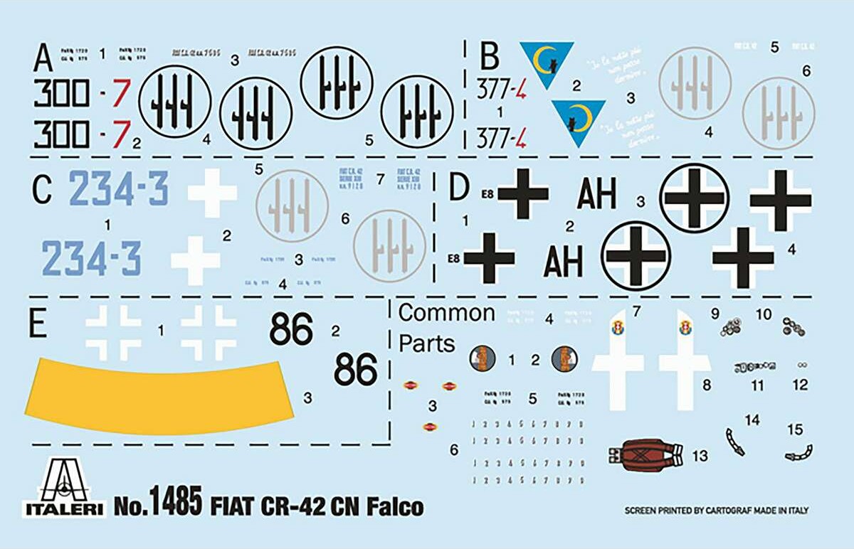 Italeri - Fiat Cr42 Cn Falco Night Fighter Byggesæt - 1 72 - 1485