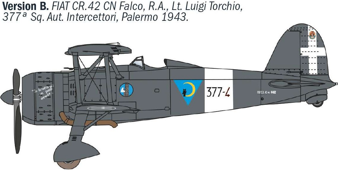 Italeri - Fiat Cr42 Cn Falco Night Fighter Byggesæt - 1 72 - 1485