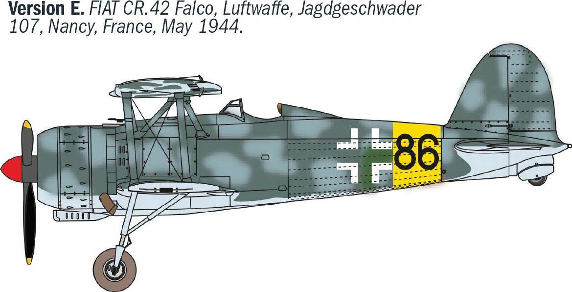 Italeri - Fiat Cr42 Cn Falco Night Fighter Byggesæt - 1 72 - 1485