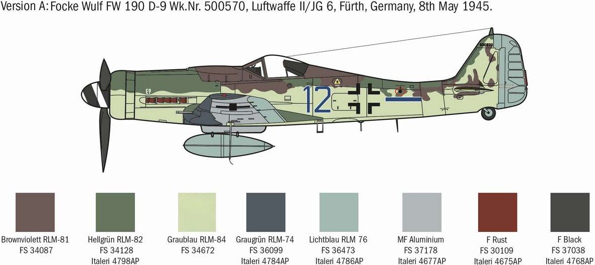 Italeri - Fw190 D-9 Fly Byggesæt - 1 72 - 1312S