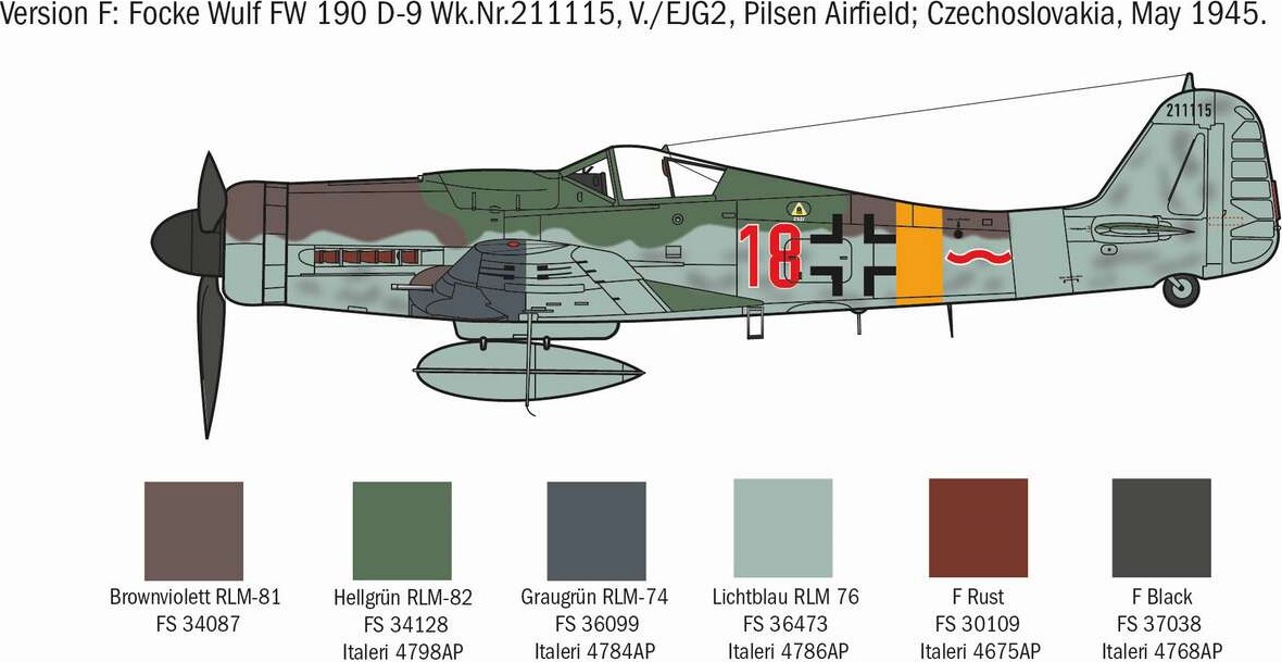 Italeri - Fw190 D-9 Fly Byggesæt - 1 72 - 1312S
