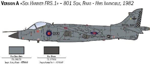 Italeri - Frs1 Sea Harrier Fly Byggesæt - 1 72 - 1236
