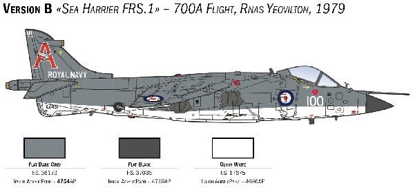 Italeri - Frs1 Sea Harrier Fly Byggesæt - 1 72 - 1236