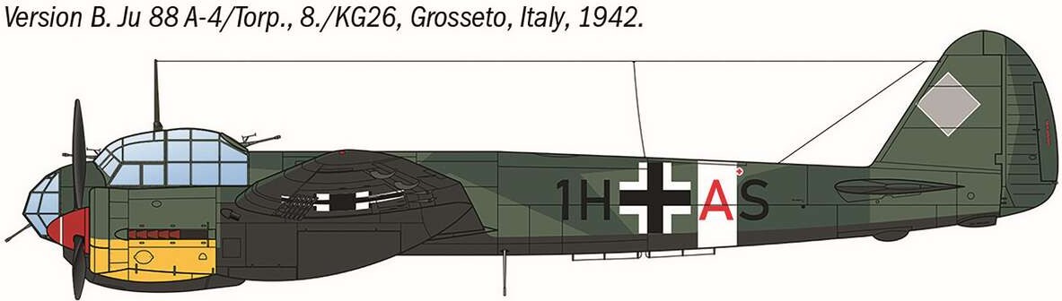Italeri 1489S - Junkers Ju 88 A-17 Torpedo Bomber Fly - 1 72