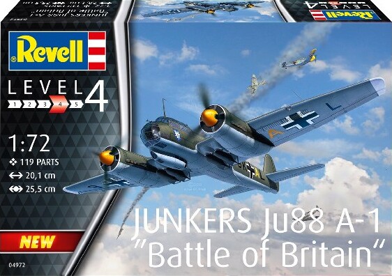 Revell - Junkers Ju-88 Fly Byggesæt - Battle Of Britain - 1 72 - 04972