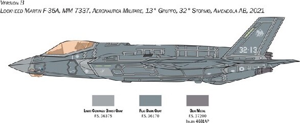 Italeri - F-35 A Lightning Ii Model Fly Byggesæt - 1 72 - 1464