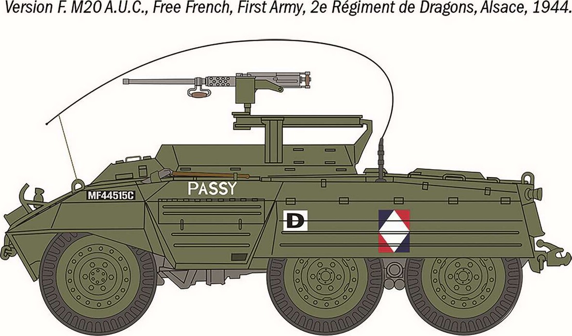 Italeri - M8 Greyhound M20 Armored Utility Car - 1 72 - 7087