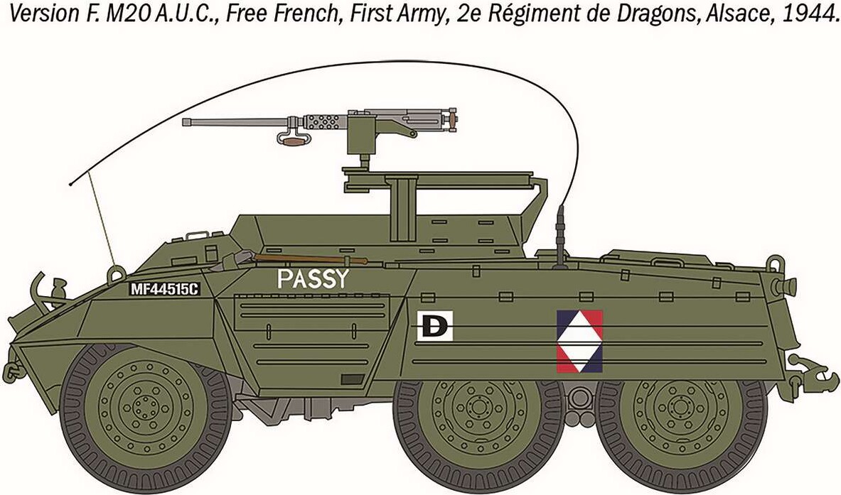 Italeri - M8 Greyhound M20 Armored Utility Car - 1 72 - 7087