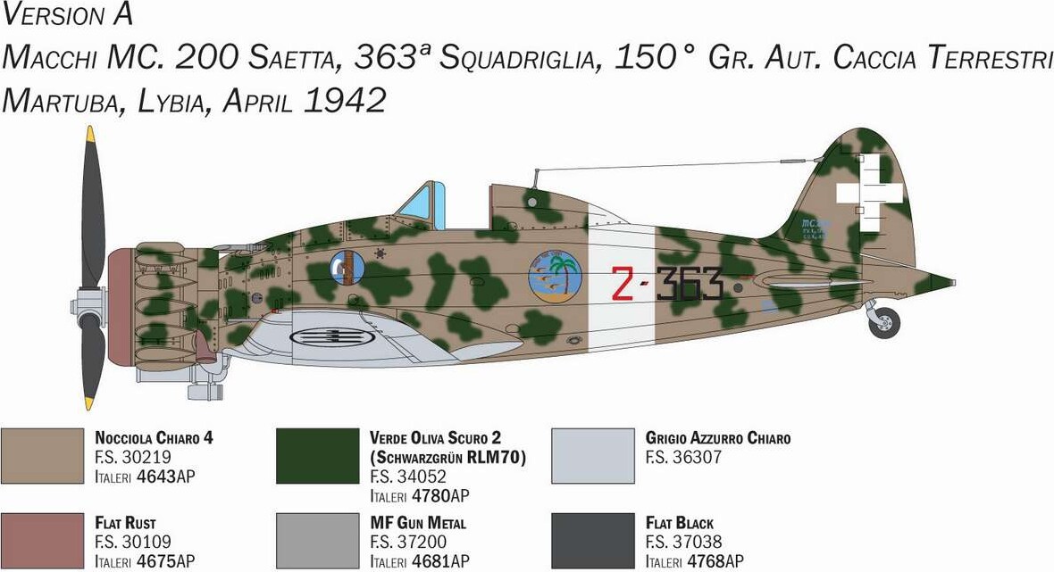 Italeri - Macchi Mc 200 Series Xxi Byggesæt - 1 48 - 2767S