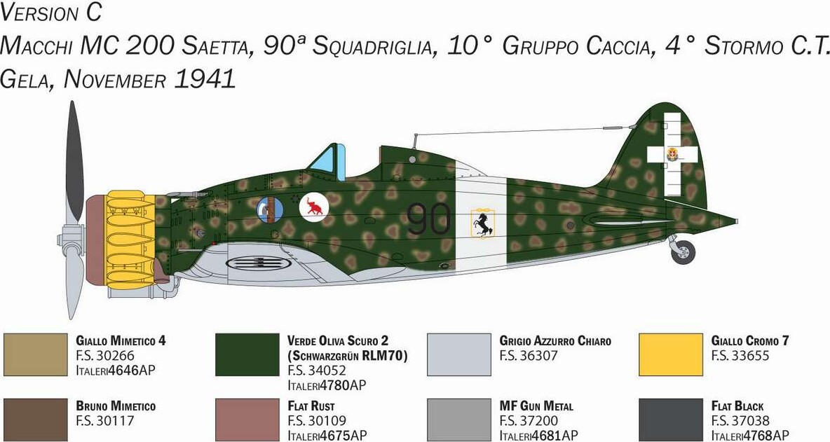 Italeri - Macchi Mc 200 Series Xxi Byggesæt - 1 48 - 2767S