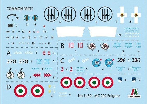 Italeri - Mc 202 Folgore Modelfly Byggesæt - 1 72 - 1439S