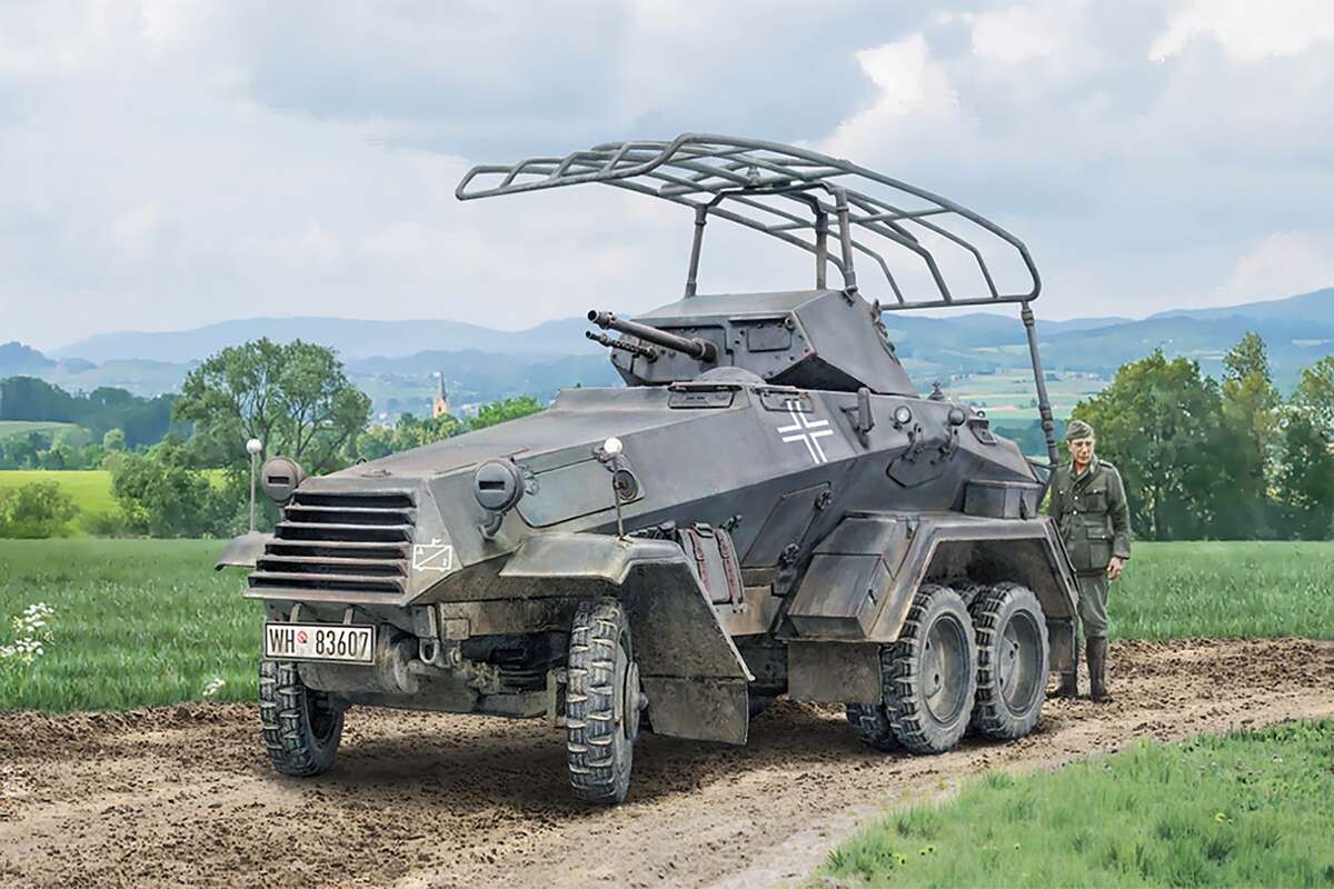 Italeri 97032 - Sd Kfz 232 6 Rad Model Bil Byggesæt - 1 72