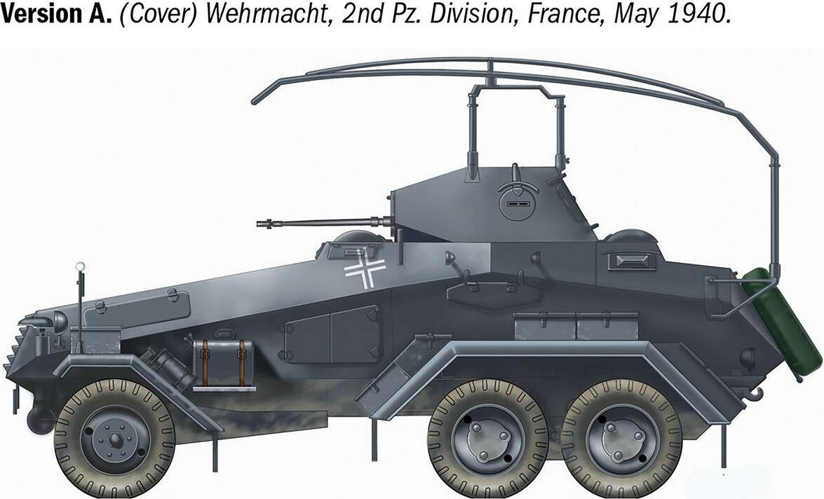 Italeri 97032 - Sd Kfz 232 6 Rad Model Bil Byggesæt - 1 72