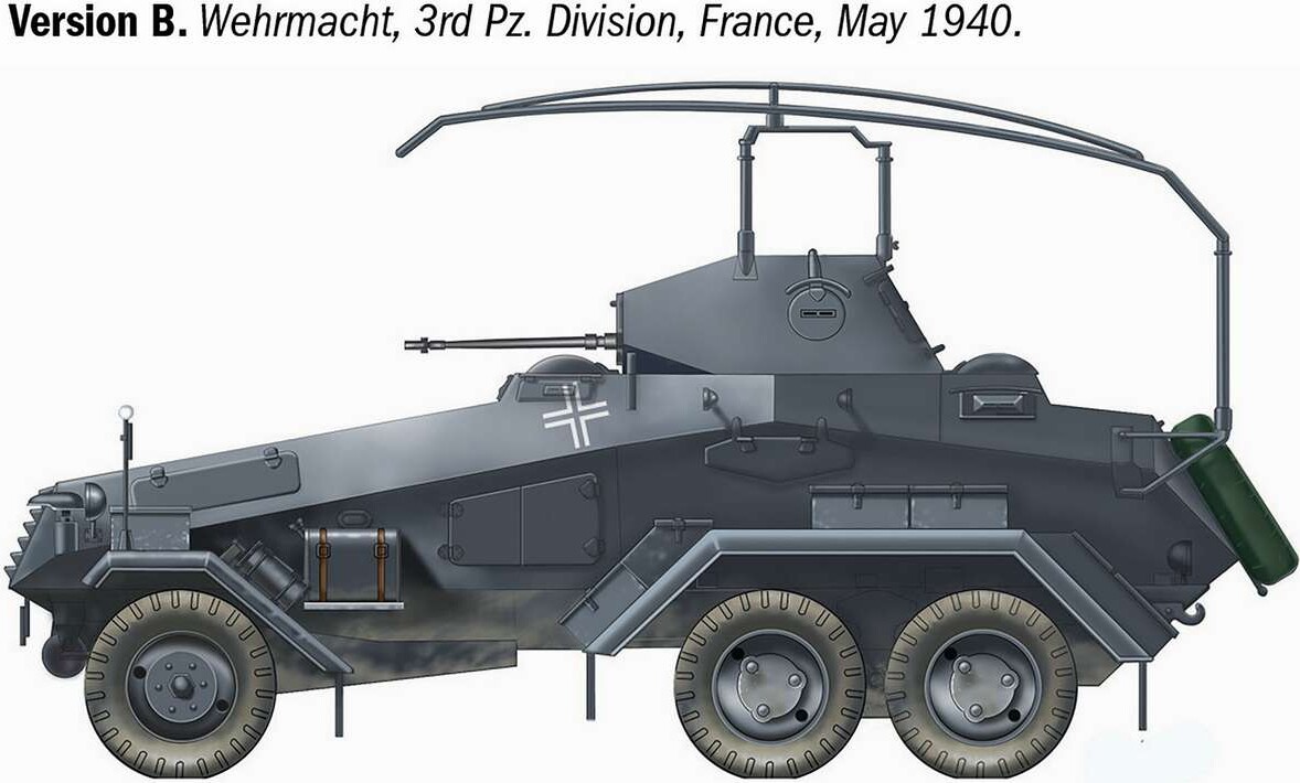 Italeri 97032 - Sd Kfz 232 6 Rad Model Bil Byggesæt - 1 72