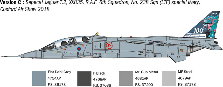 Italeri - 1 72 Sepecat Jaguar T2 Modelfly Byggesæt - 1470S