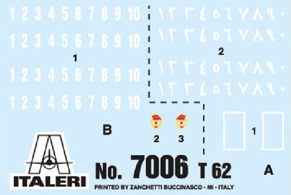 Italeri - T-62 Tank Byggesæt - 1 72 - 7006