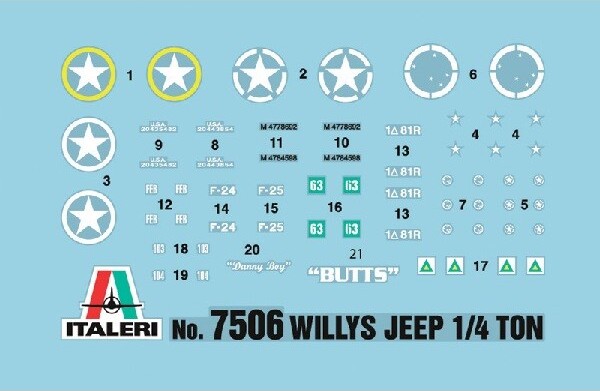 Italeri - Willy Jeep 14 Ton 4X4 Bil Byggesæt - 1 72 - 7506S
