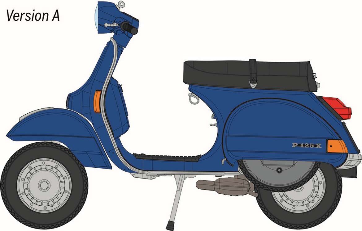 Italeri - Vespa Px 125150 1978 Model Byggesæt - 1 9 - 4645