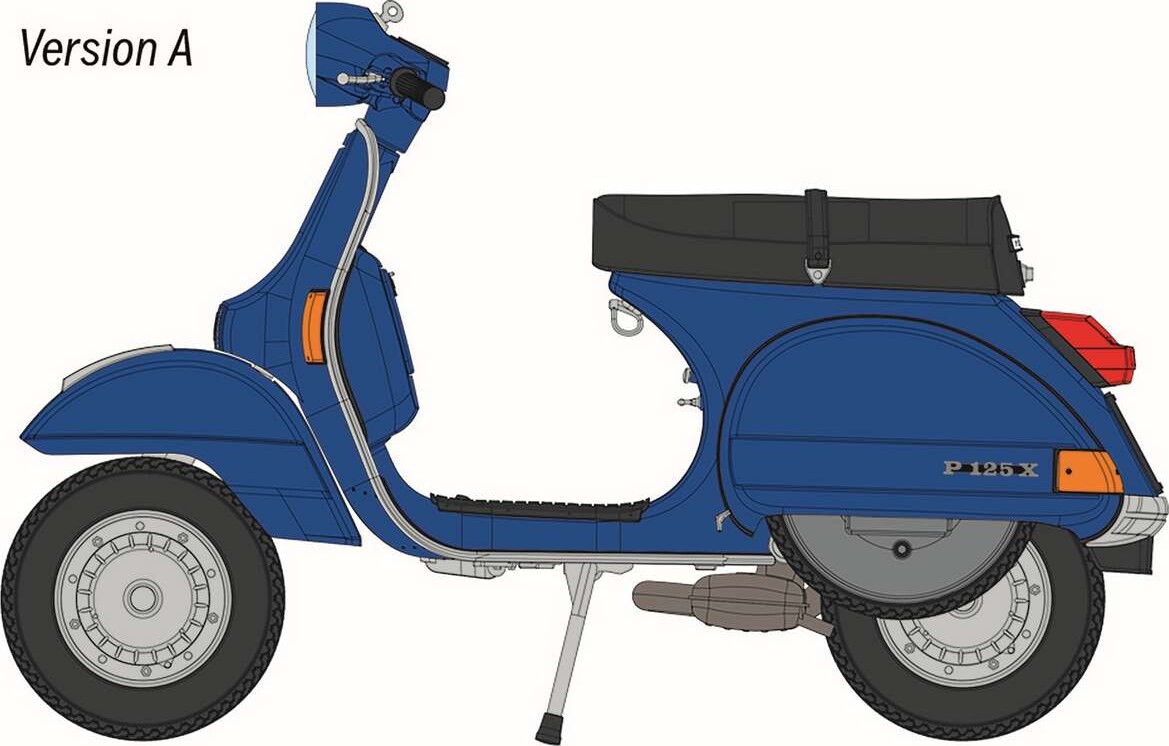Italeri - Vespa Px 125150 1978 Model Byggesæt - 1 9 - 4645