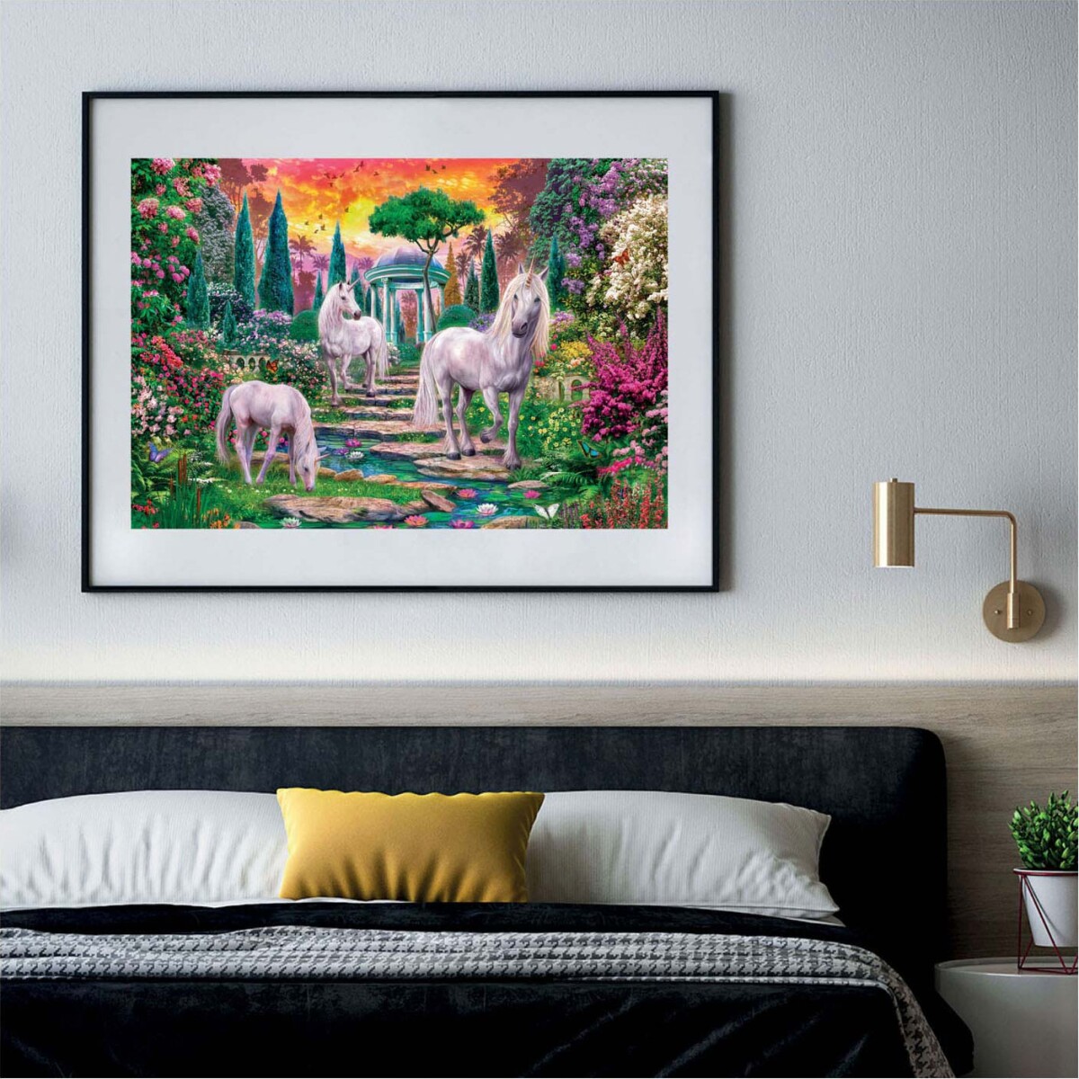 Clementoni Puslespil - Classical Garden Unicorns - High Quality - 2000