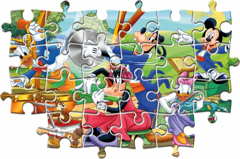 Disney Puslespil - Mickey And Friends - Maxi - Clementoni - 24 Brikker