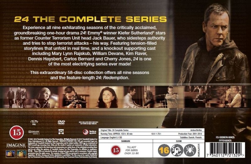 24 Timer Komplet Samling - 1-9 + Redemption I Box DVD → Køb TV Serien her - Gucca.dk
