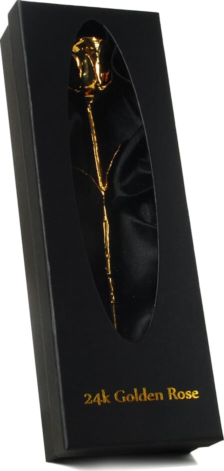 24K Guld Rose I Sort Gaveæske