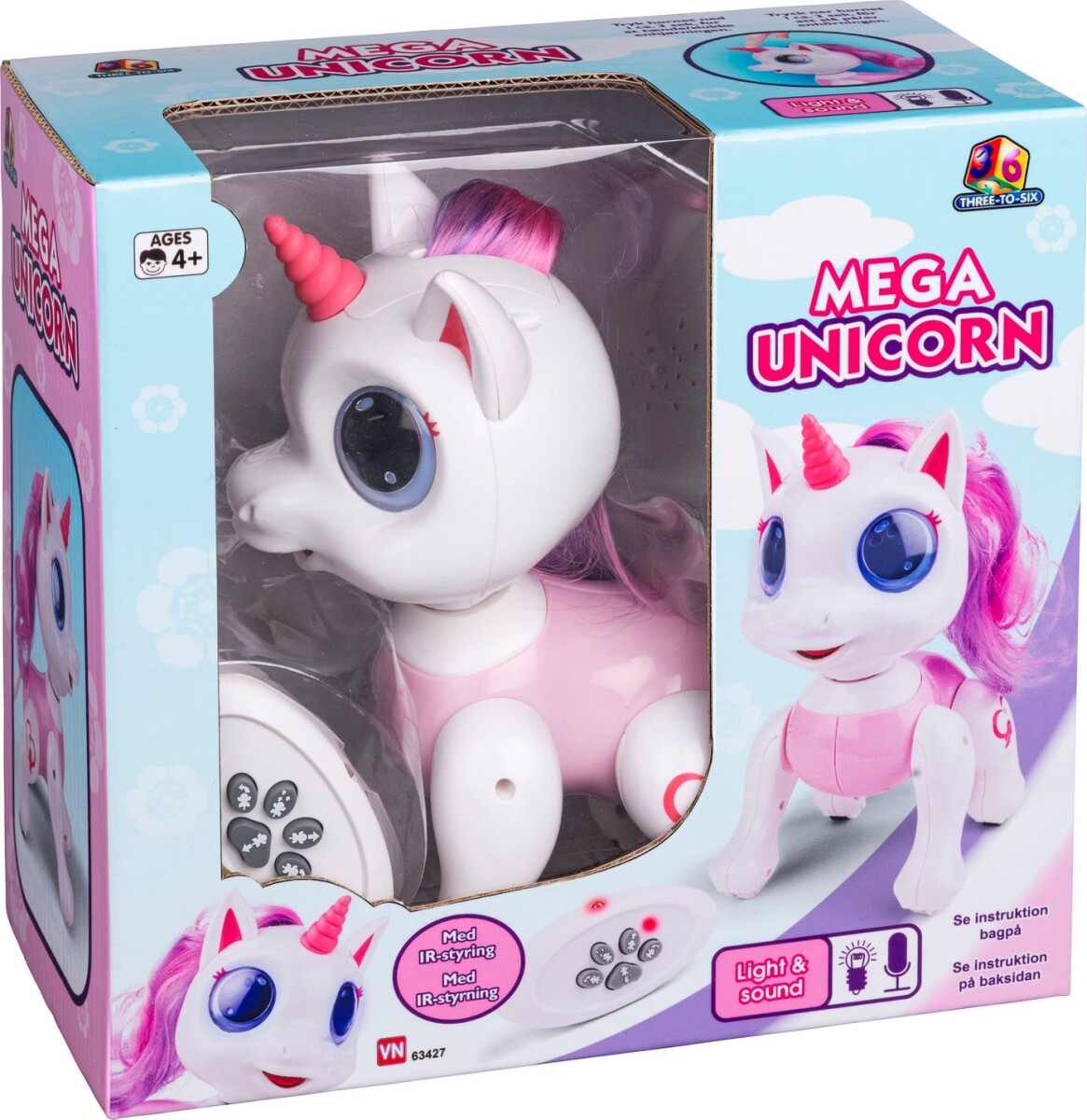 Rc Robot Enhjørning Med Lys Og Lyd