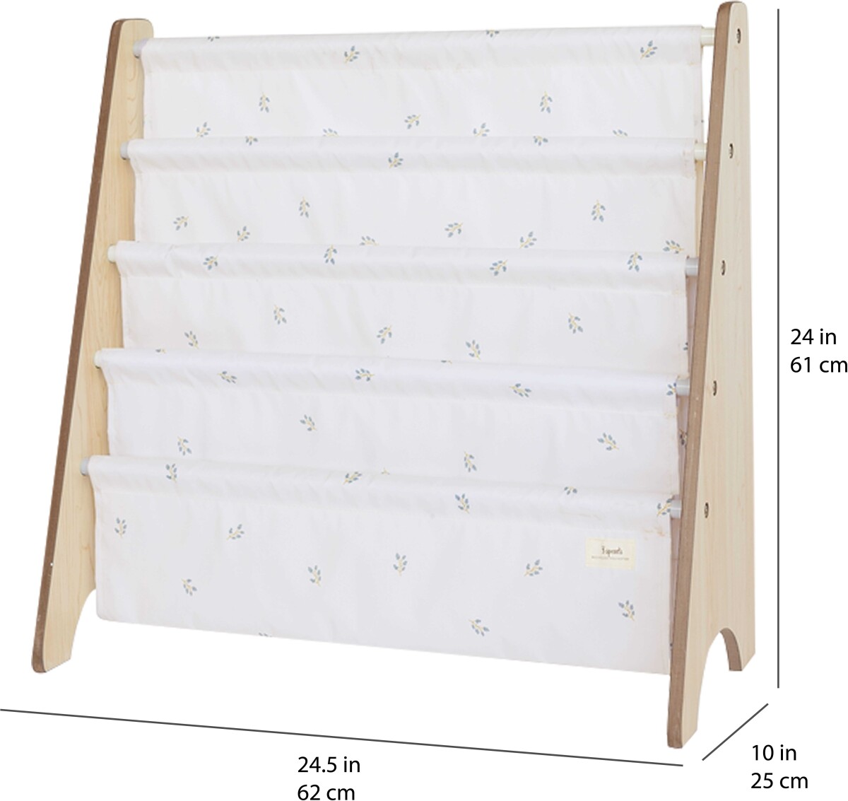 3 Sprouts - Bogreol Til Børn - Blåbær - Taupe