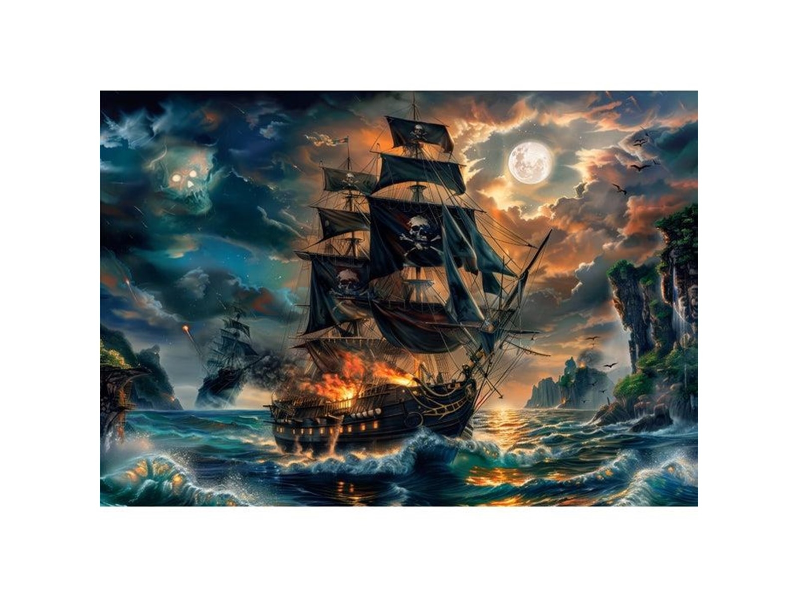 Clementoni Puslespil - Pirates Of The Haunted Seas - 300 Brikker