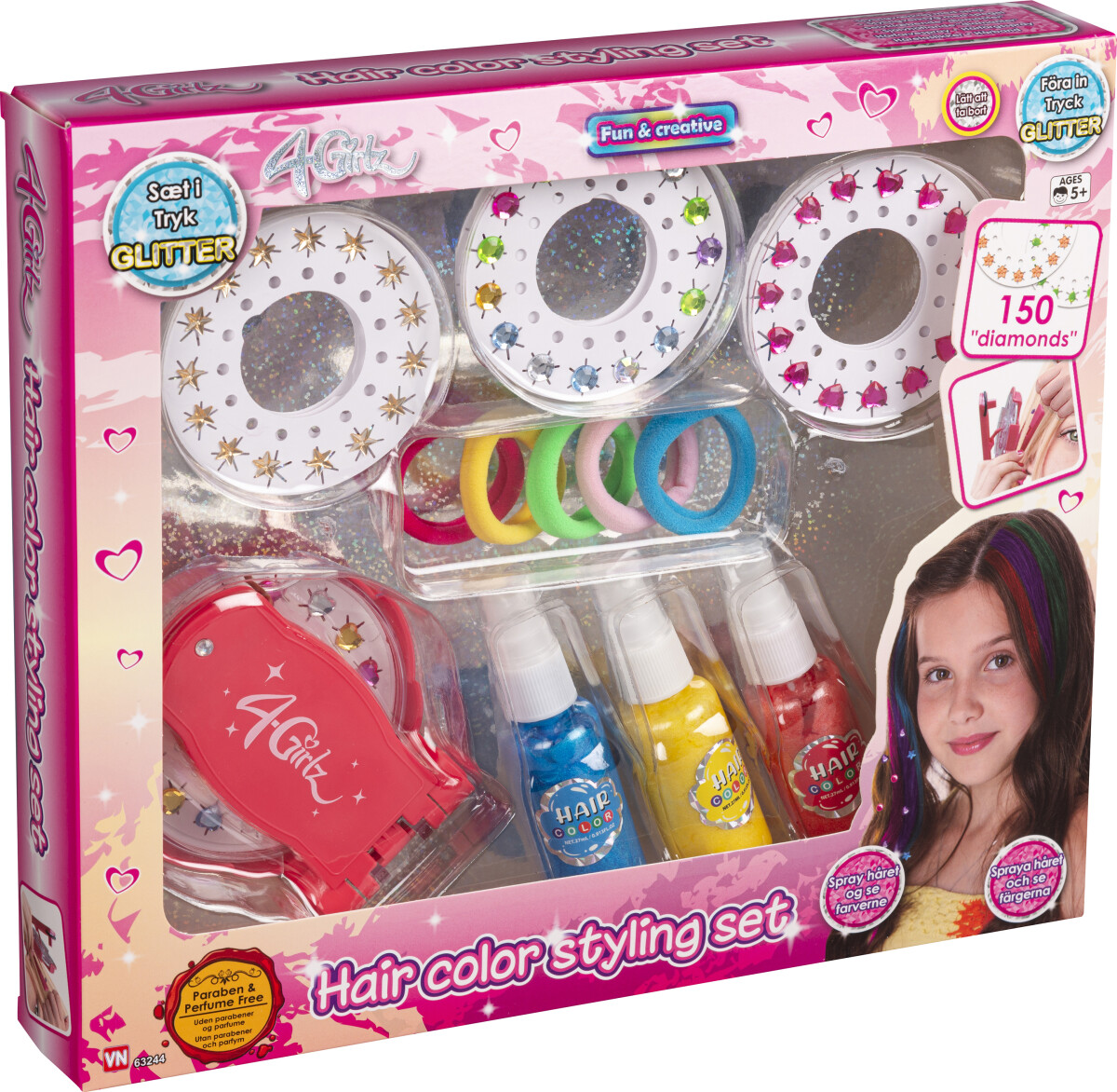 4-Girlz - Hårfarvesæt M Spray - Glitter