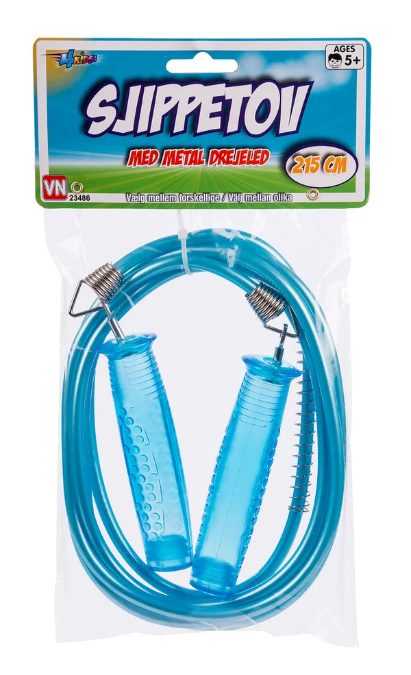 4 - Kids - Bue Sjippetov 215 Cm - Assorteret