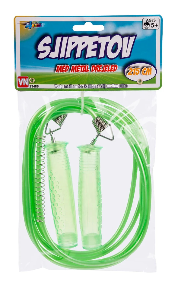 4 - Kids - Bue Sjippetov 215 Cm - Assorteret
