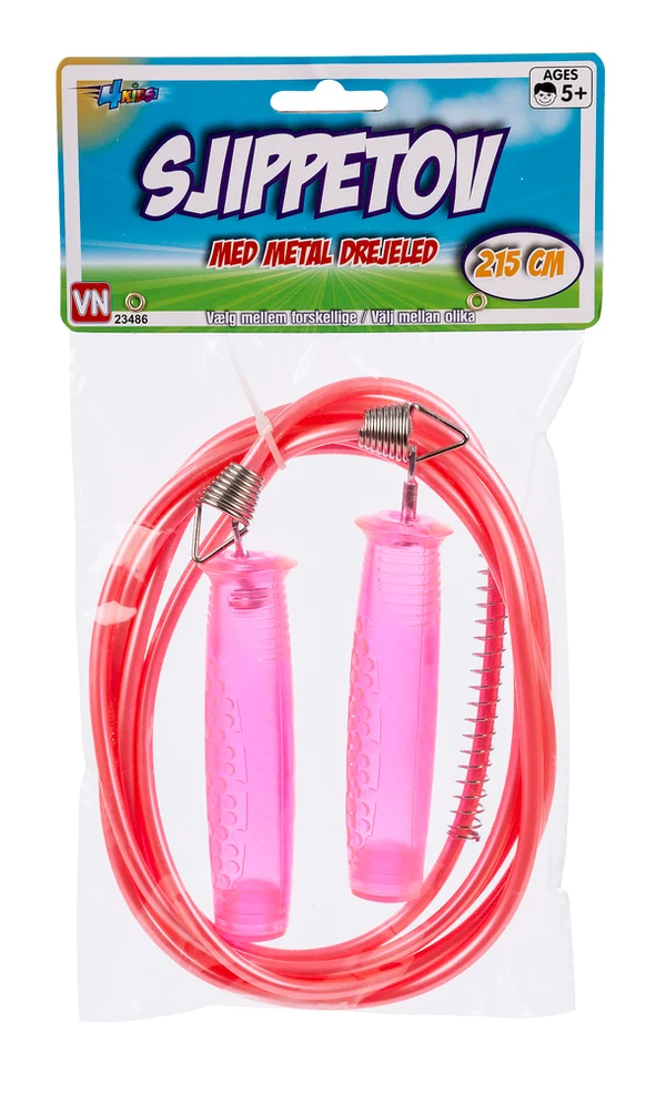 4 - Kids - Bue Sjippetov 215 Cm - Assorteret