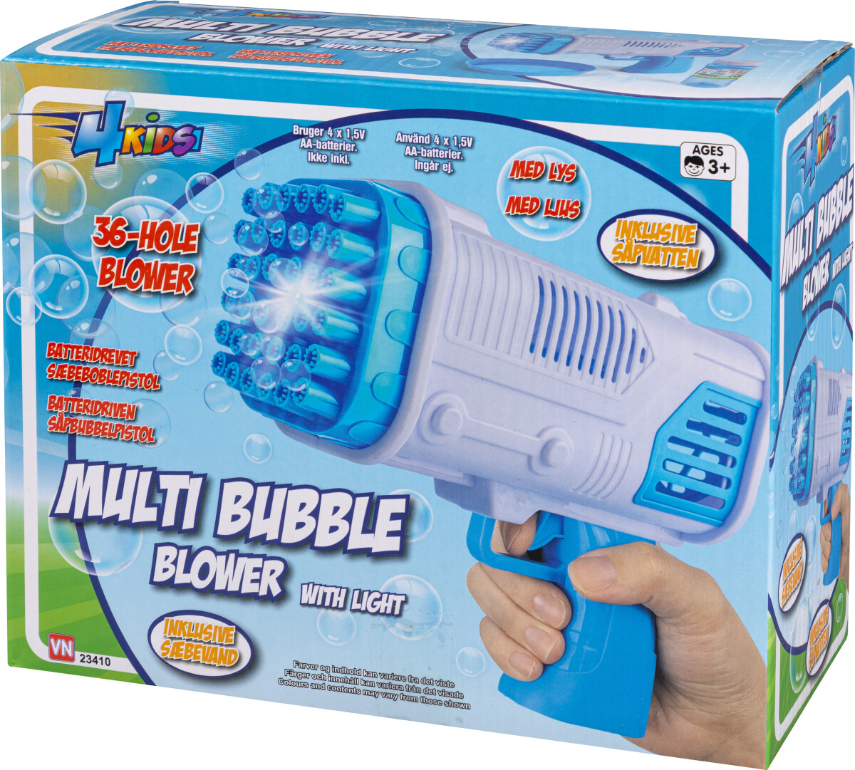 4-Kids - El Sæbeboble Pistol - 36 Huller - Vn 23410