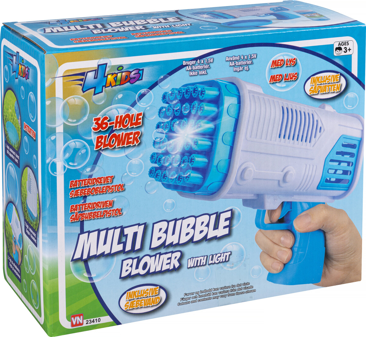 4-Kids - El Sæbeboble Pistol - 36 Huller - Vn 23410