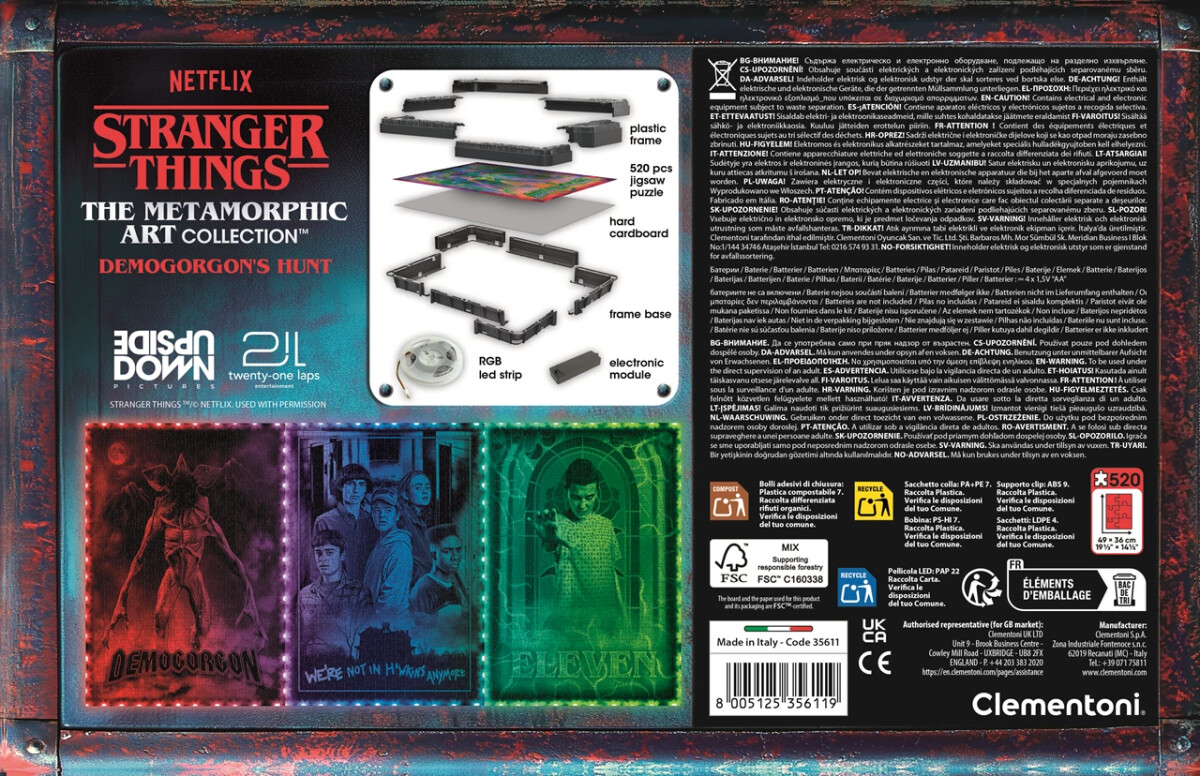 Clementoni - Stranger Things - Demogorgon S Hunt - Puslespil 520