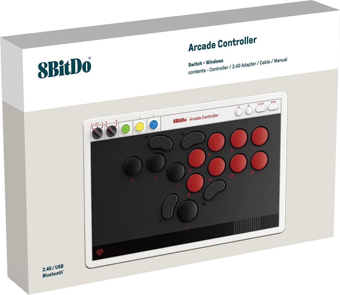 8Bitdo - Arcade Controller - Grey