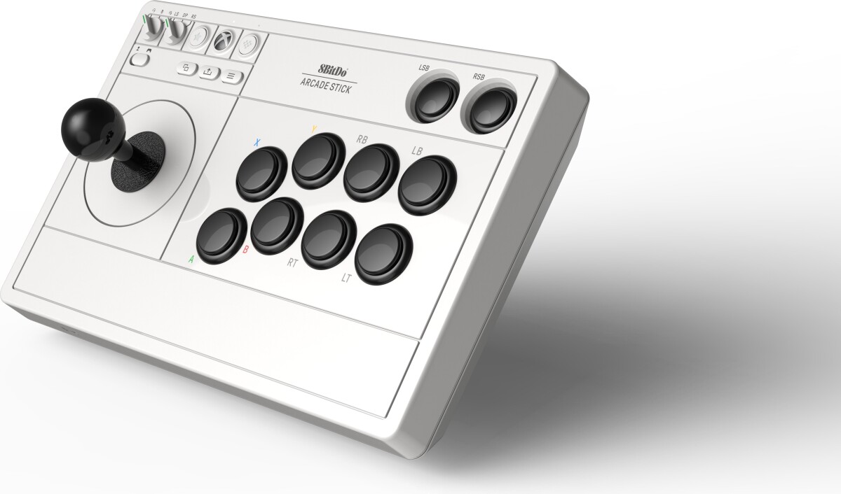 8Bitdo - Arcade Stick 24G - Controller Til Xbox Pc - Hvid