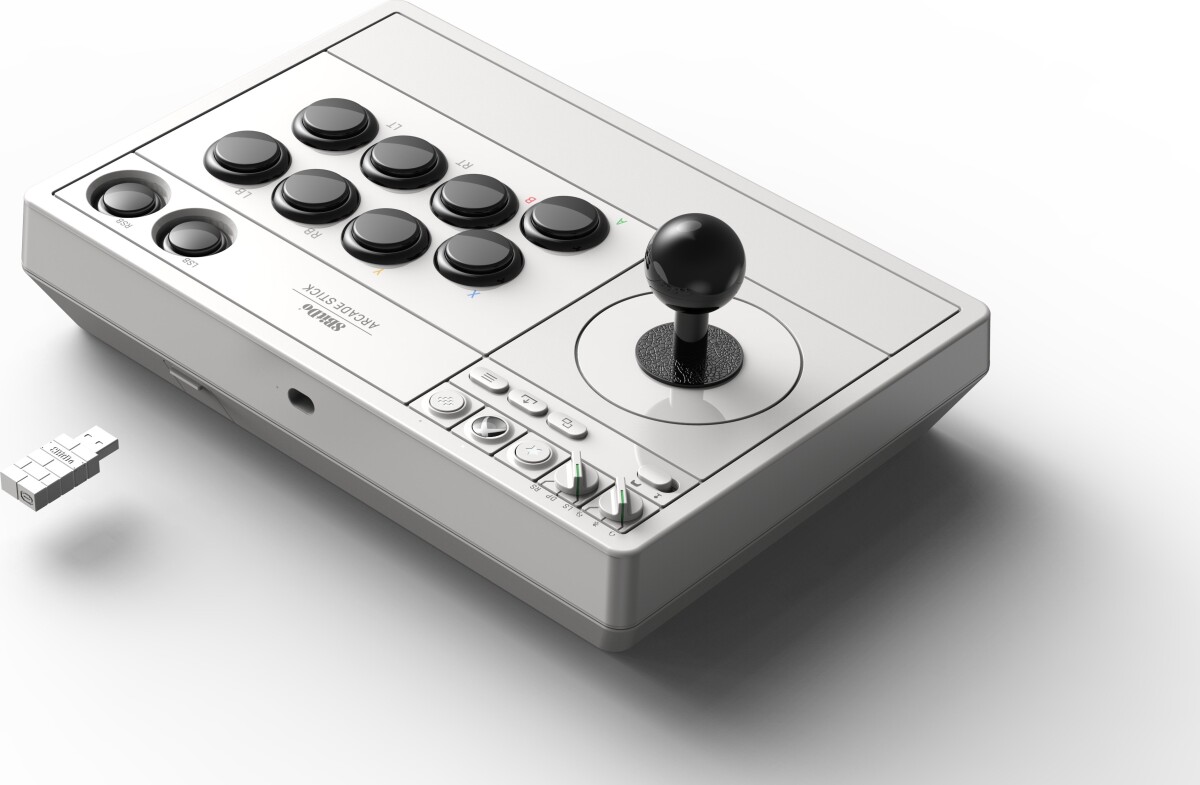 8Bitdo - Arcade Stick 24G - Controller Til Xbox Pc - Hvid
