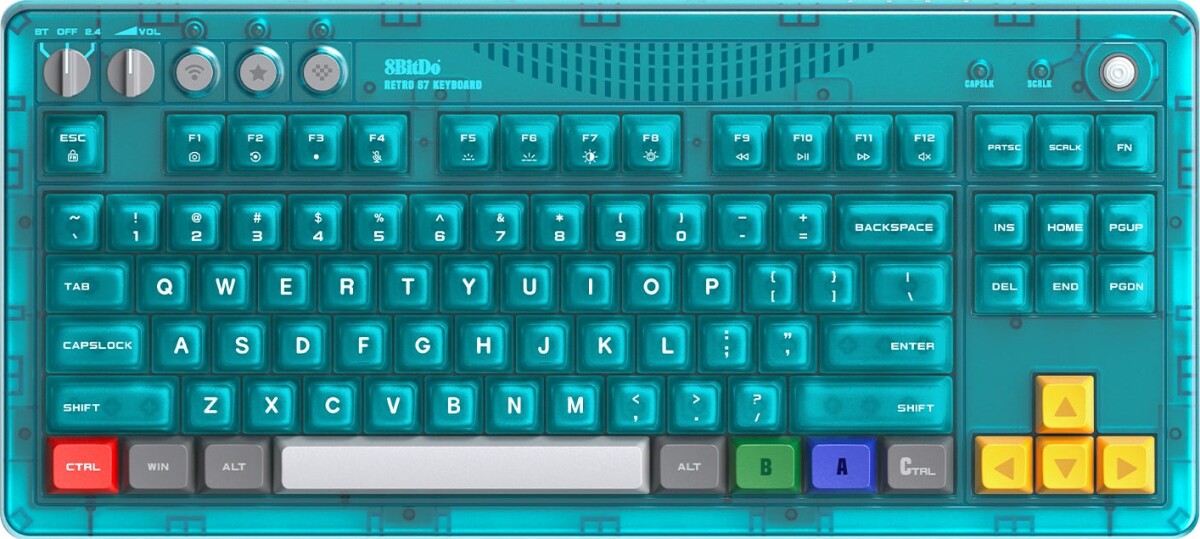 8Bitdo - Mechanical Keyboard - Clear Blue