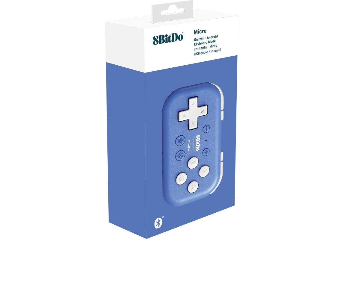 Køb 8bitdo - Micro - Bluetooth Controller Til Android Pc Macos - Blå ...