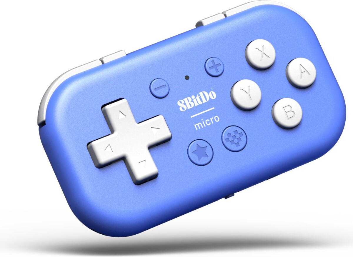 8Bitdo - Micro - Bluetooth Controller Til Android Pc Macos - Blå
