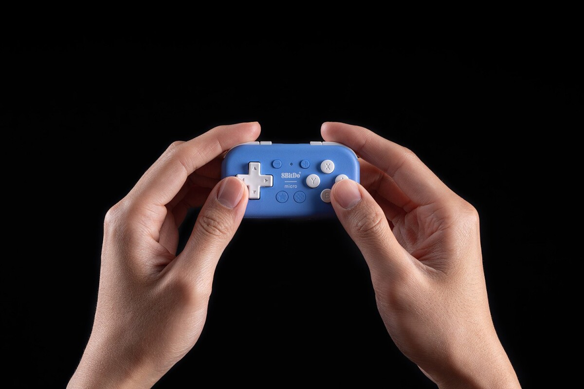 8Bitdo - Micro - Bluetooth Controller Til Android Pc Macos - Blå