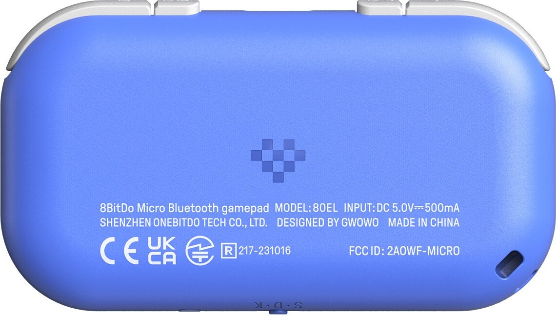8Bitdo - Micro - Bluetooth Controller Til Android Pc Macos - Blå