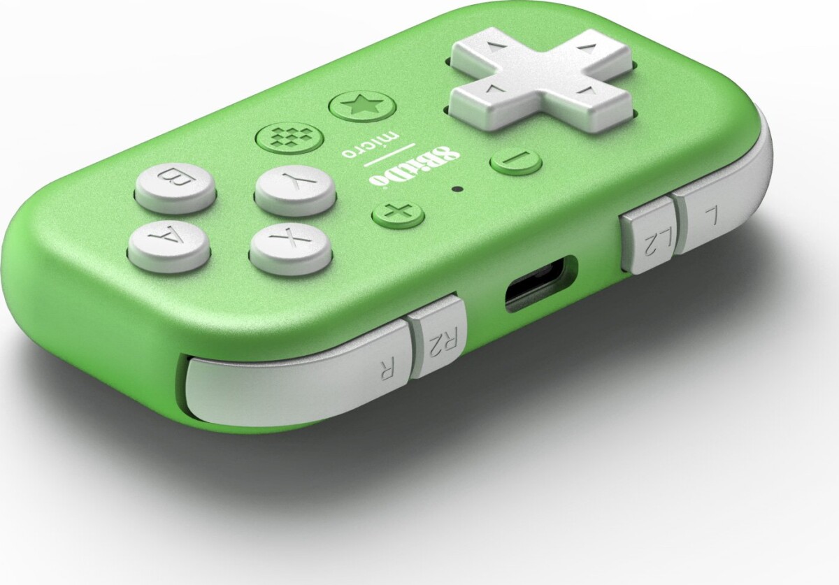 8Bitdo - Micro - Bluetooth Controller Til Android Pc Macos - Grøn
