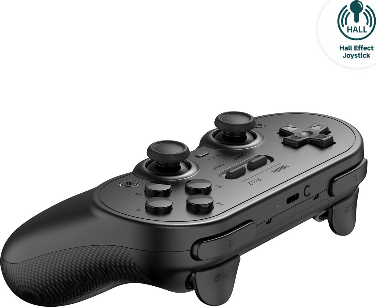 8Bitdo - Pro 2 - Controller Til Switch Pc Android Mac - Sort